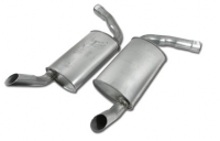 E19808 MUFFLER-ALUMINIZED-OVAL-2.5 INCH-PAIR-74