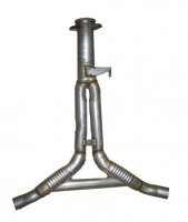 E19844 PIPE-EXHAUST-REAR-Y PIPE-STAINLESS STEEL-2.25 INCH-WITH BALANCE TUBE-86-90