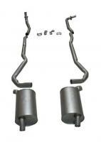 E20091 EXHAUST SYSTEM-STAINLESS STEEL-2 TO 2.5 INCH-SMALL BLOCK-AUTOMATIC-73