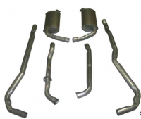 E20001 EXHAUST SYSTEM-ALUMINIZED-2.5 INCH-BIG BLOCK-454-AUTOMATIC-HIDEAWAY MUFFLER-74