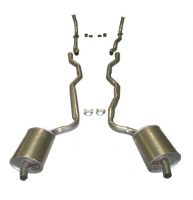 E20016 EXHAUST SYSTEM-ALUMINIZED-2 INCH-SMALL BLOCK-MANUAL-WELDED MUFFLER-63