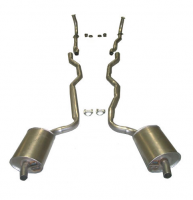 E20101 EXHAUST SYSTEM-STAINLESS STEEL-2 INCH-SMALL BLOCK-MANUAL-WELDED MUFFLER-63
