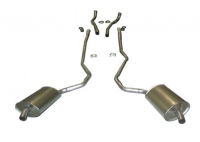 E20024 EXHAUST SYSTEM-ALUMINIZED-2.5 INCH-BIG BLOCK-427-AUTOMATIC-WELDED MUFFLER-68