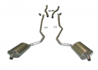E20112 EXHAUST SYSTEM-STAINLESS STEEL-2.5 INCH-BIG BLOCK-427-AUTOMATIC-WELDED MUFFLER-68
