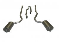 E20042 EXHAUST SYSTEM-ALUMINIZED-2.5 INCH-BIG BLOCK-454-MANUAL-WELDED MUFFLER-73