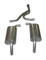 E20044 EXHAUST SYSTEM-ALUMINIZED-CAT BACK-STOCK-76-77