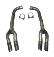 E20052 EXHAUST SYSTEM-ALUMINIZED-DUALS-DUAL TIPS-MUFFLER ELIMINATOR-EXCEPT ZR1-84-91