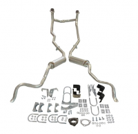 E20250 EXHAUST SYSTEM-MAGNAFLOW-DELUXE-2.5 INCH-ROUND MUFFLER-WITH CROSSOVER-FUEL INJECTION-62-NO LONGER AVAIALBLE