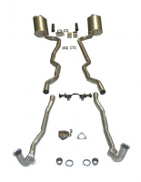 E20204 EXHAUST SYSTEM-DELUXE-2.5 INCH-SMALL BLOCK-MANUAL-WELDED MUFFLER-63