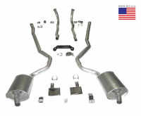 E20223 EXHAUST SYSTEM-DELUXE-2 INCH-SMALL BLOCK-MANUAL-WELDED MUFFLER-70-72