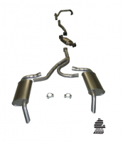 E20319 EXHAUST SYSTEM-ALUMINIZED-STOCK-2.25 INCH-HIDEAWAY-WITH CONVERTER-75