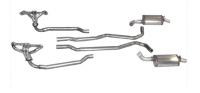 E20343 EXHAUST SYSTEM-ALUMINIZED-AUTOMATIC-HEADERS AND MAGNAFLOW MUFFLERS-74-76