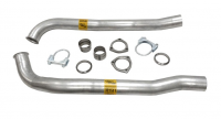 E20501 PIPE SET-EXHAUST-ALUMINIZED-FRONT-2.5 INCH-BIG BLOCK-MANUAL-66-68