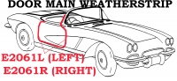 E2061R WEATHERSTRIP-DOOR MAIN-USA-RIGHT-59-60