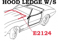 E2124 WEATHERSTRIP-HOOD LEDGE-USA-63-82