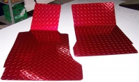 E21295 MAT SET-FLOOR-DIAMOND PLATE-POLISHED ALUMINUM-CHOICE OF COLOR-PAIR-05-13