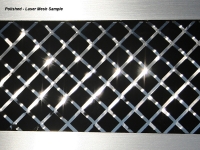E21467 Vent Grille-Front Brake-Laser Mesh-Polished-Pair-97-04