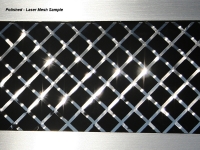 E21468 GRILLE-FRONT FOG LIGHT-LASER MESH-POLISHED-STAINLESS STEEL-1 PAIR-97-04