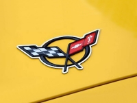 E21477 EMBLEM-INSERTS-POLISHED STAINLESS STEEL-FRONT AND REAR-2 PCS-97-04