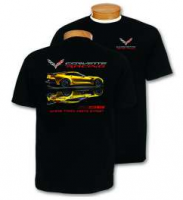 E21947 SHIRT-C7 CORVETTE Z06-WHERE TRACK MEETS STREET-BLACK DISCONTINUED