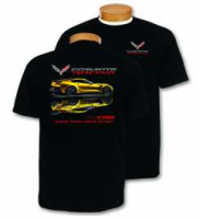 E21947 SHIRT-C7 CORVETTE Z06-WHERE TRACK MEETS STREET-BLACK