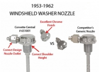 E22168 NOZZLE KIT-WINDSHIELD WASHER-INCLUDES 2 NOZZLES-2 GASKETS-2 FLAT NUTS-USA-53-62