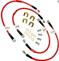 E22179 HOSE SET-BRAKE-BRAIDED STAINLESS STEEL-IN COLOR-4 PIECES-USA-05-13