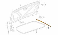 E22223 WEATHERSTRIP-CONVERTIBLE & Z06 TRUNK SIDE SEAL-EACH-97-04 TEMPORARILY UNAVAILABLE