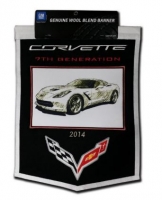 E22833 Corvette Generations Wool Wall Banner-14-19