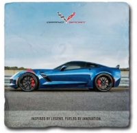 E22870 7TH GENERATION CORVETTE STONE  TILE COASTER-53-19