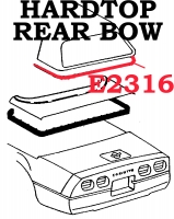 E2316 WEATHERSTRIP-HARDTOP-REAR BOW-USA-86-96