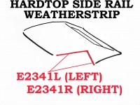 E2341L WEATHERSTRIP-HARDTOP-SIDE RAIL-USA-LEFT-68-75
