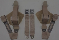 E23677 SEAT BELT SET-SINGLE RETRACTOR-STARBURST BUCKLE-84-96