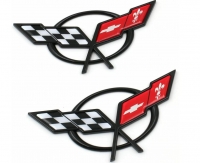 E23870 EMBLEM SET-FRONT AND REAR-CROSS FLAG SET-97-04