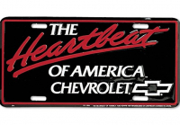 E25201 HEARTBEAT OF AMERICA CHEVROLET LICENSE PLATE