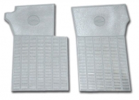 E20071 MAT SET-FLOOR-CLEAR RUBBER-WITH BOWTIE LOGO-PAIR-63-67