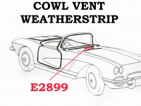 E2899 WEATHERSTRIP-COWL VENT-USA-EACH-53-62