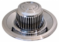 E3396 WHEEL SET-INCLUDES 4 WHEELS-4 CHROME PLASTIC CENTER CAPS-4 CHROME PLATED TRIM RING-69-82