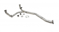 E3606 PIPE-EXHAUST-FRONT-Y PIPE-ALUMINIZED-WITH SMOG BRACKET-2 PIECES-75-76