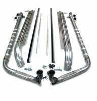 E3745 EXHAUST SYSTEM-SIDE-ALUMINIZED-2.5 INCH-BIG BLOCK-396/427-65-67