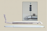 E3749 EXHAUST SYSTEM-SIDE-304 STAINLESS STEEL PIPES-2 INCH-SMALL BLOCK-FIBERGLASS COVERS-68-74