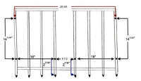 E6866 RACK KIT-LUGGAGE-6 HOLE DESIGN-CHROME-WITH MOUNTING HARDWARE-68-75-NO LONGER AVAILABLE