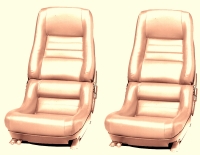 E7045 COVER-SEAT-LEATHER LIKE-MOUNTED ON FOAM-2 INCH BOLSTER-78 PACE-79-82