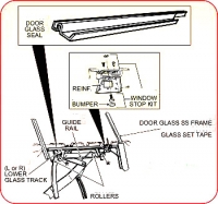 E7475 SEAL-LOWER SIDE DOOR GLASS-PAIR-56-62