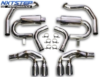 E8858 EXHAUST SYSTEM-NXTSTEP 304 STAINLESS STEEL-3.5 INCH DOUBLE WALL TIPS-LIFETIME WARRANTY-97-04
