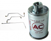 E9092 LINE SETS-FUEL-PUMP TO CARBURETOR-STL TUBING-300,350 HP-3 LINES-W-FILTER-68-69