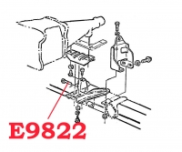 E9822 BOLT SET-LOWER TRANSMISSION MOUNT-WITH NUT AND WASHERS-4 PIECE-63-67