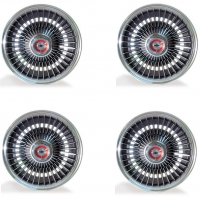 E9937 WHEEL SET-ALUMINUM BOLT ON WHEEL-WITH CENTER BOWTIE CAP-COMPLETE-67