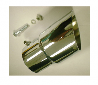 EC200 EXHAUST TIPS-STAINLESS STEEL-ROUND ANGLE CUT-SET OF 4-85-91