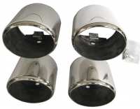 E10530 DISCONTINUED EXHAUST TIPS-Polished Stainless Steel-CORSA-SET OF 4-97-00